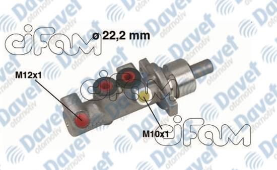 CIFAM 202309 Fren Ana Merkezi [Abs Li] Aluminyum Kangoo 1.2 1.4 1.5 Dci 1.6 1.9 Dti 1.9 [22.20mm]